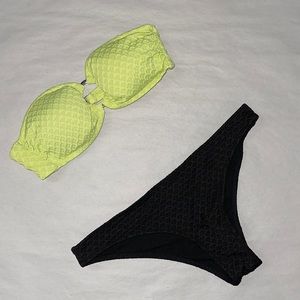 Neon green & black Bikini